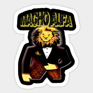 Tiger Macho Alfa Funny Desing Full color Sticker